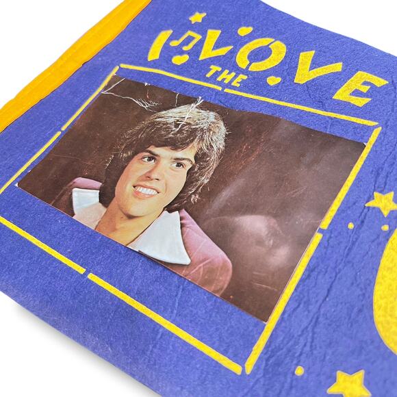 Vintage 70s Donny Osmond Photo I Love the Osmonds Felt Concert Pennant - Picture 4 of 9